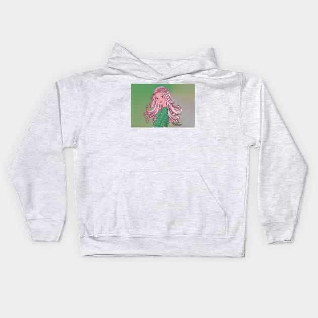 Dancing girl Kids Hoodie by Aurealis